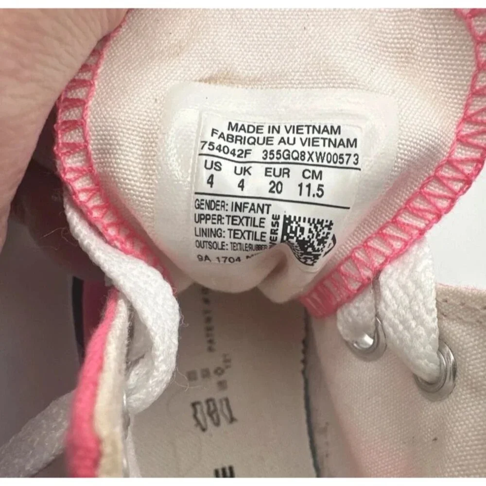 Converse Chuck Taylor All Star High Top Sneakers Pink Toddler Size 4